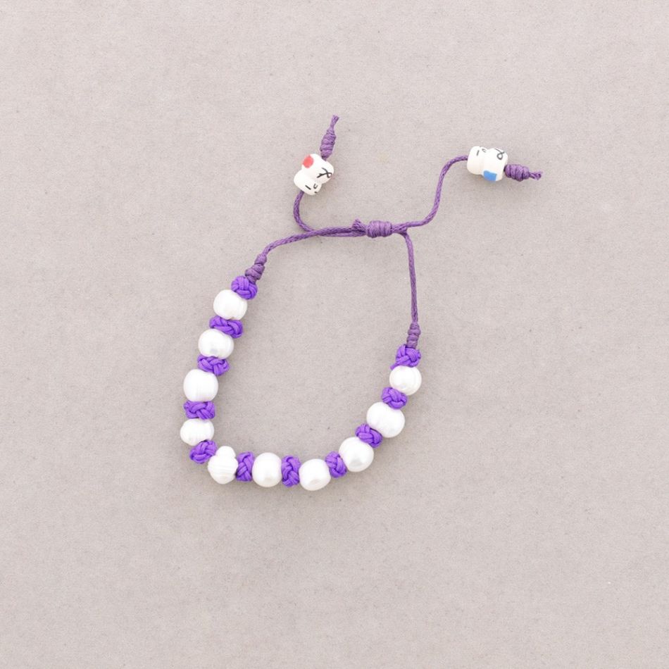 PULSERA NUDOS PERLAS CULTIVADAS