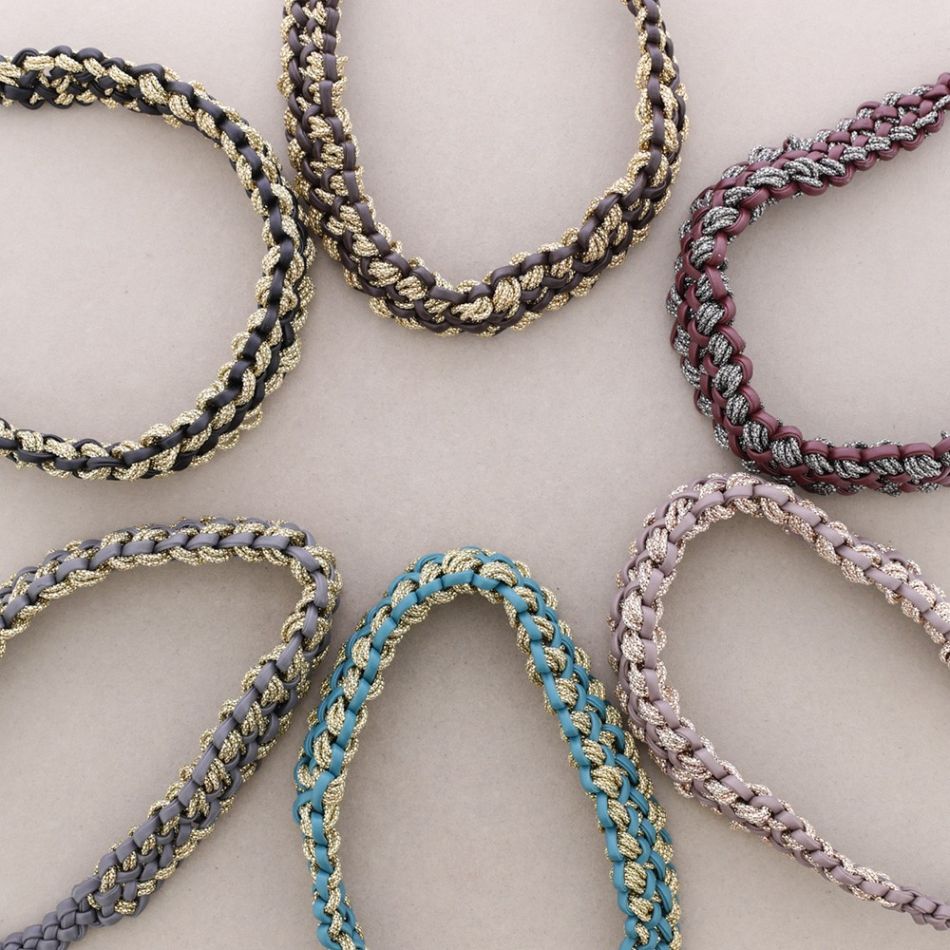 BRAIDED LEATHER CHAIN ??CHOKER