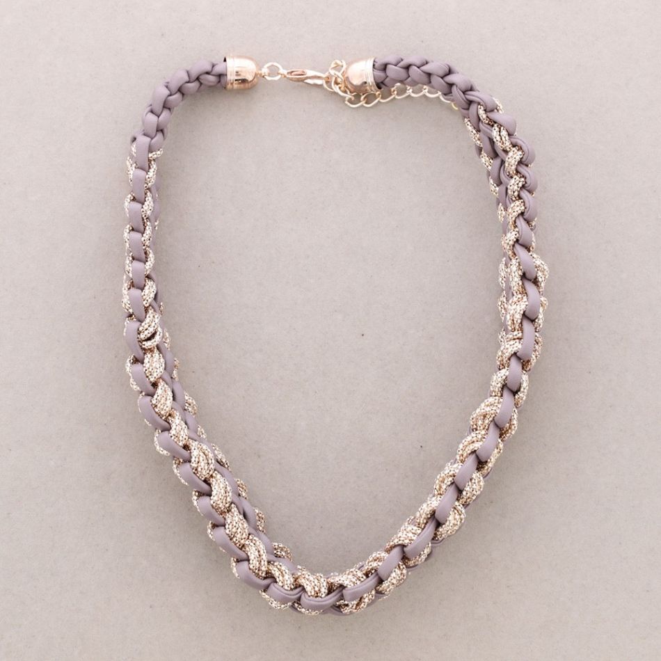 BRAIDED LEATHER CHAIN ??CHOKER