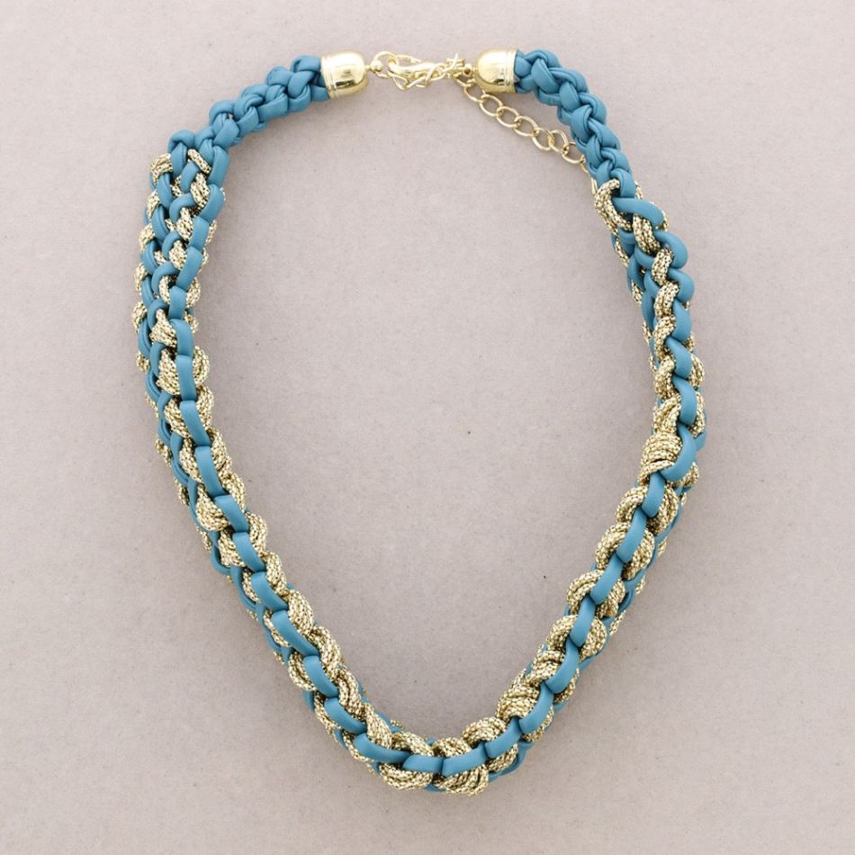 BRAIDED LEATHER CHAIN ??CHOKER