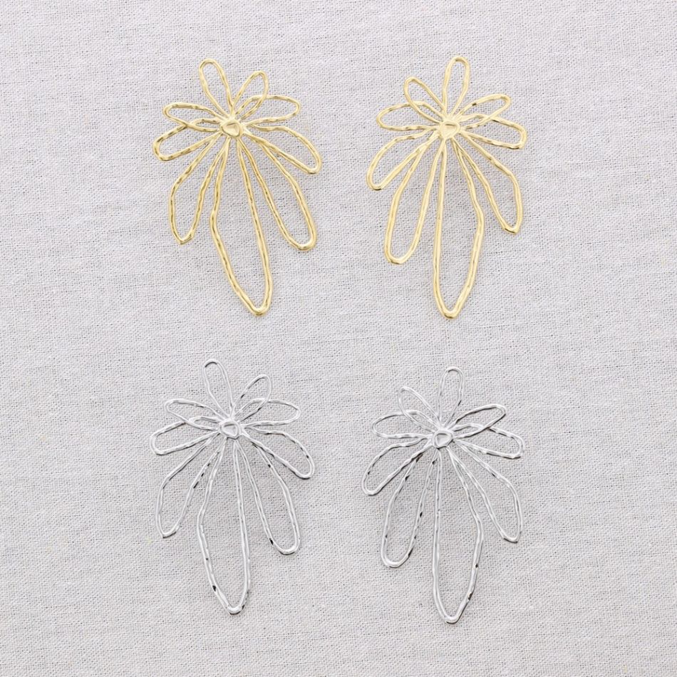 PENDIENTES ACERO FLOR