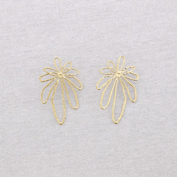 STEEL FLOWER EARRINGS 2