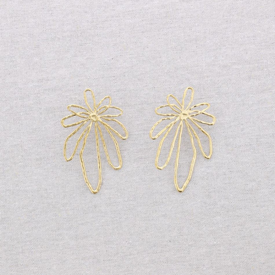 PENDIENTES ACERO FLOR