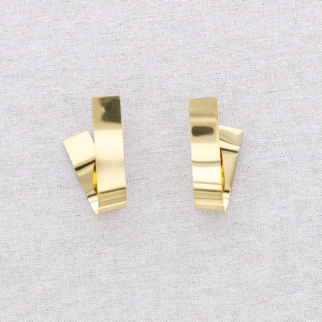 RECTANGULAR SHAPED STEEL EARRINGS