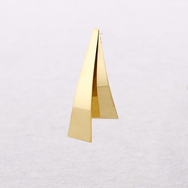 PENDIENTES ACERO DOBLE TRIÁNGULO