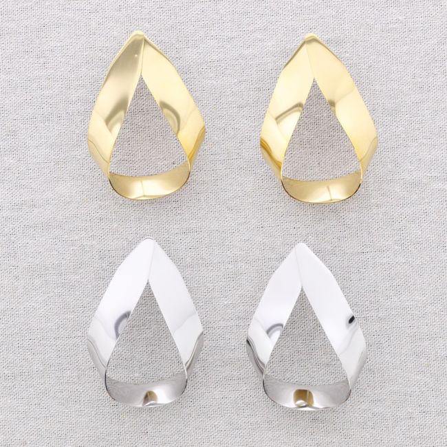 PENDIENTES ACERO FORMA IRREGULAR