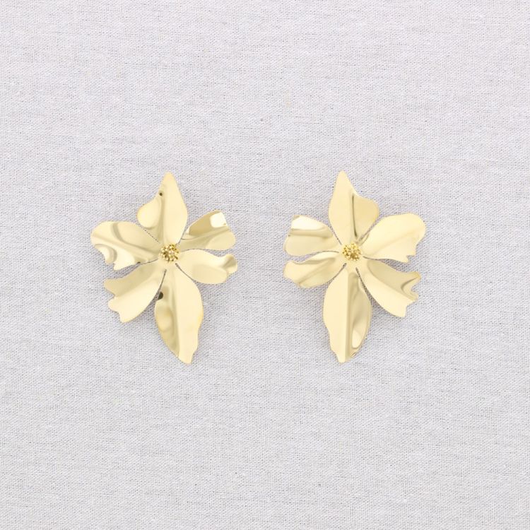 STEEL FLOWER EARRINGS 2