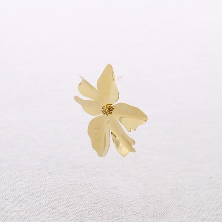 PENDIENTES ACERO FLOR