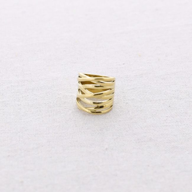 STEEL RING INTERTWINED STRIPS
