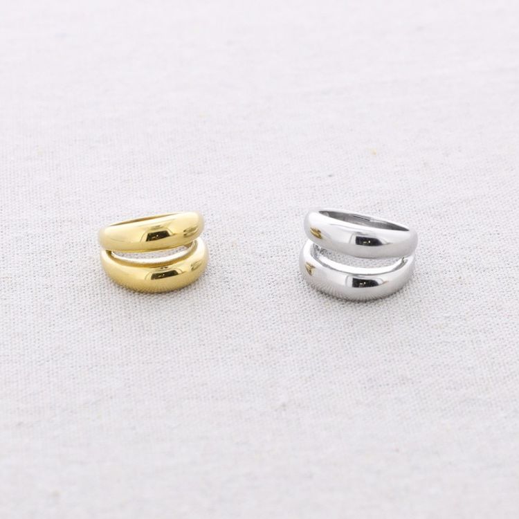 ANILLO ACERO DOBLE FILA 2