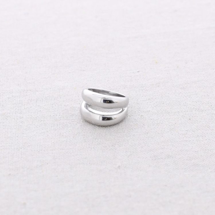 ANILLO ACERO DOBLE FILA