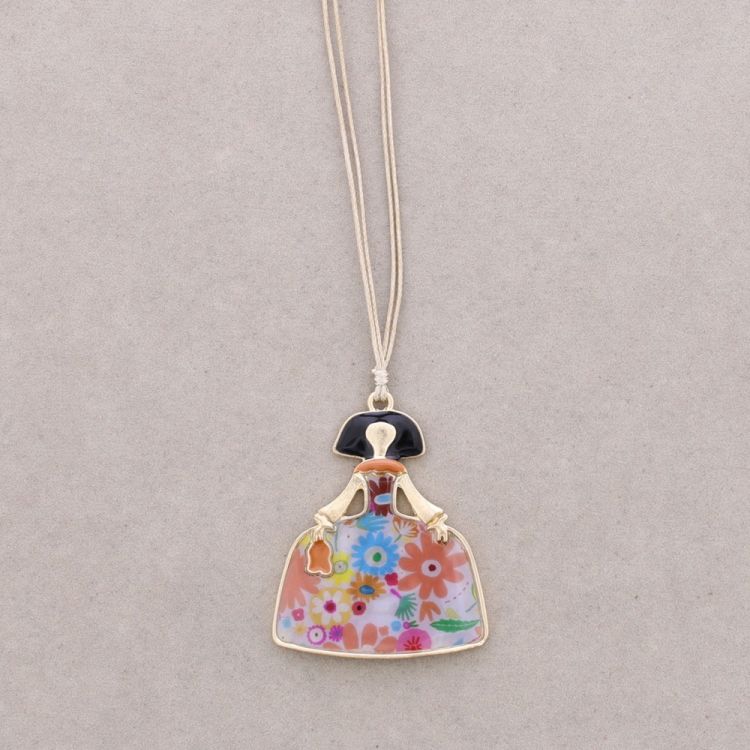 METAL ENAMEL LADY CHOKER