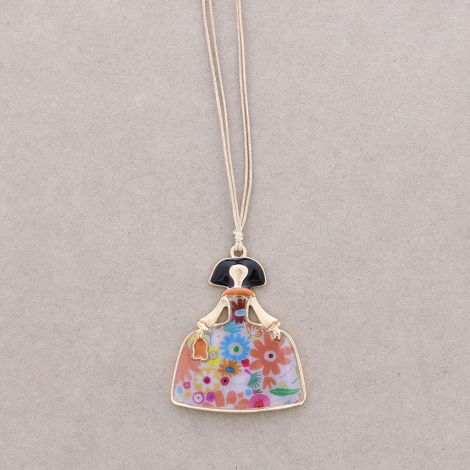 METAL ENAMEL LADY CHOKER