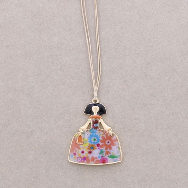 METAL ENAMEL LADY CHOKER