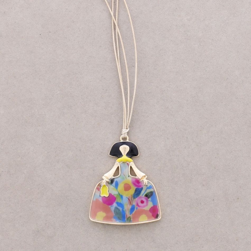 METAL ENAMEL LADY CHOKER