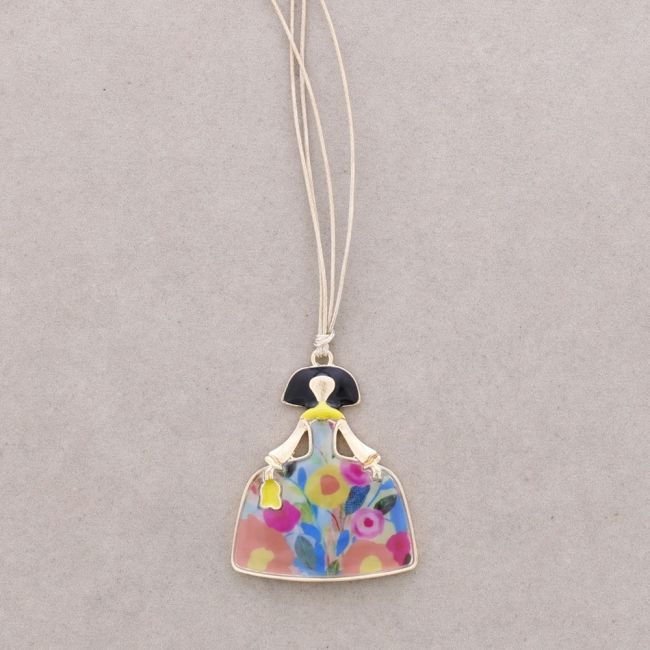 METAL ENAMEL LADY CHOKER