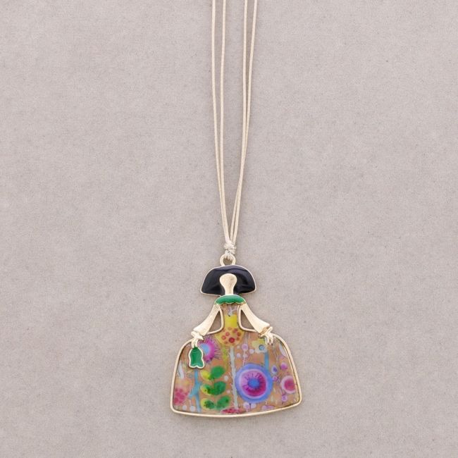 METAL ENAMEL LADY CHOKER