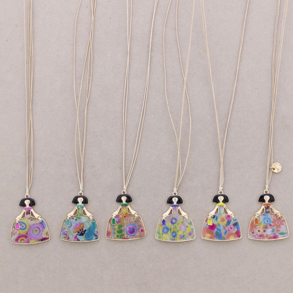 GARGANTILLA MENINA METAL ESMALTE