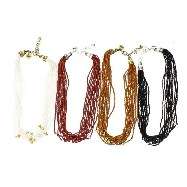METAL BEADS SHORT NECKLACE
