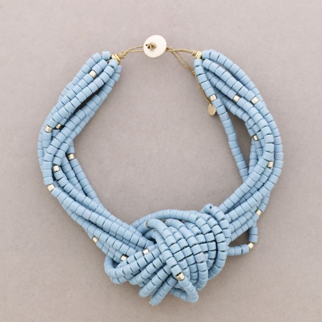 RESIN BEADS KNOT NECKLACE