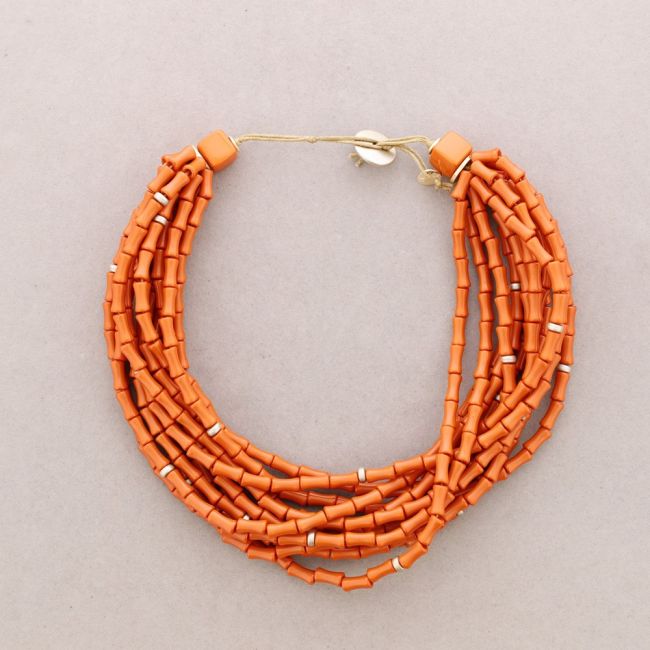 12 ROW RESIN BEADS NECKLACE
