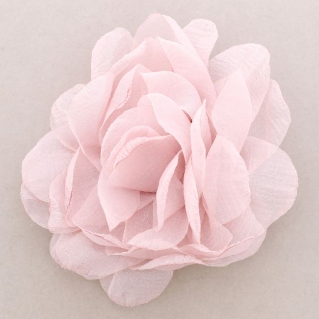 DOUBLE LAYER GLITTER FABRIC FLOWER BROOCH 20CM