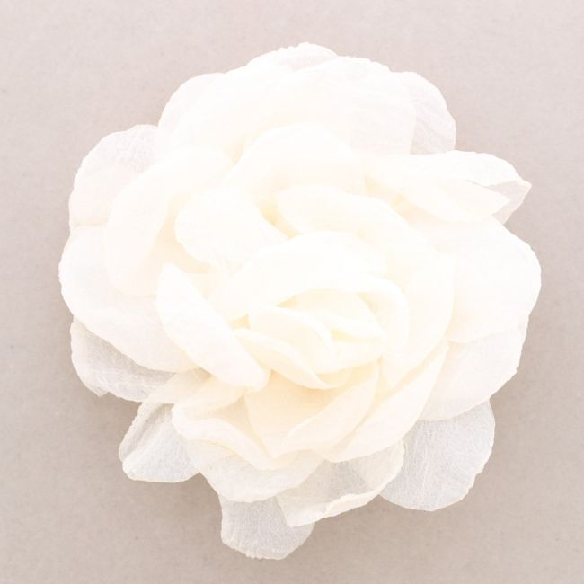 BROCHE FLOR TELA BRILLO DOBLE CAPA 20CM