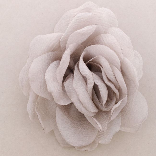DOUBLE LAYER GLITTER FABRIC FLOWER BROOCH 20CM