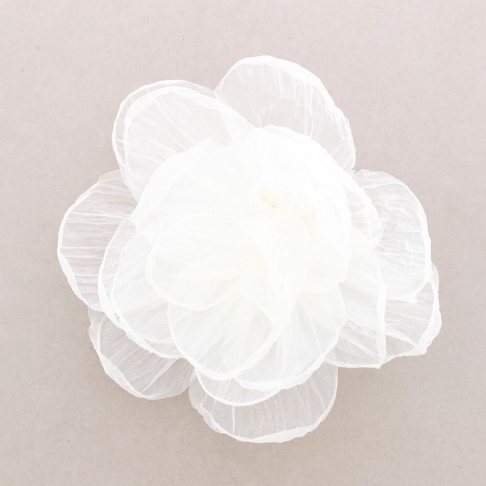 BROCHE FLOR TELA BRILLO 22CM