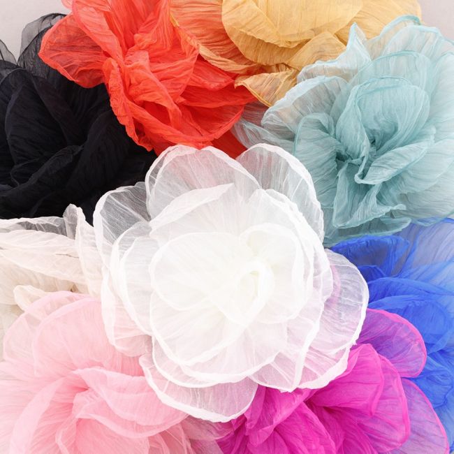 GLITTER FABRIC FLOWER BROOCH 22CM