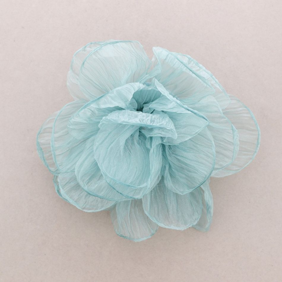 BROCHE FLOR TELA BRILLO 22CM