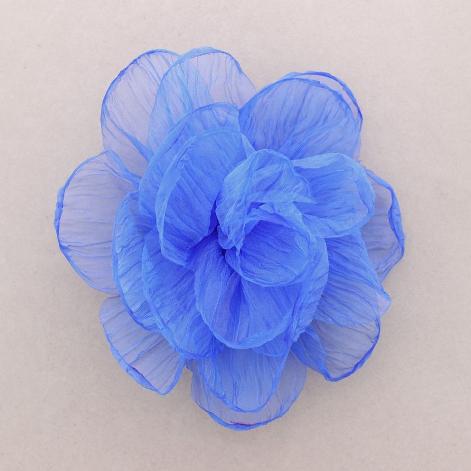 BROCHE FLOR TELA BRILLO 22CM