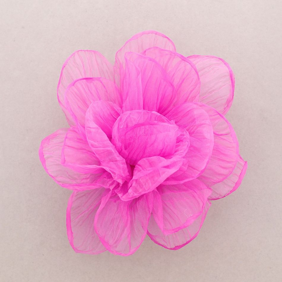 BROCHE FLOR TELA BRILLO 22CM