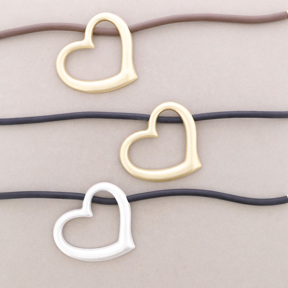 PENDANT CHOKER METAL HEART