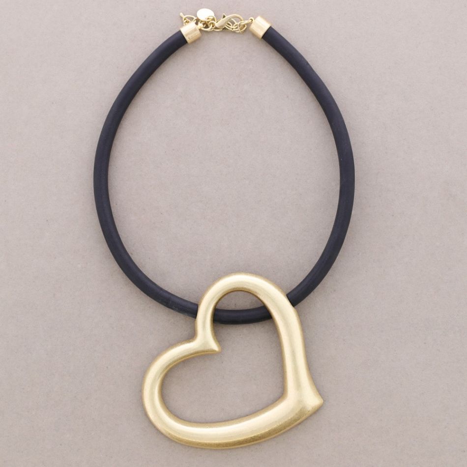 PENDANT CHOKER METAL HEART
