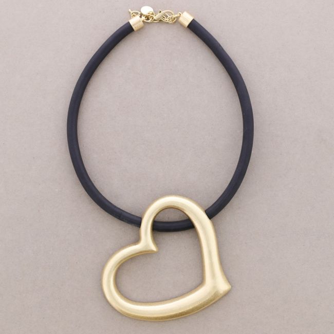 PENDANT CHOKER METAL HEART