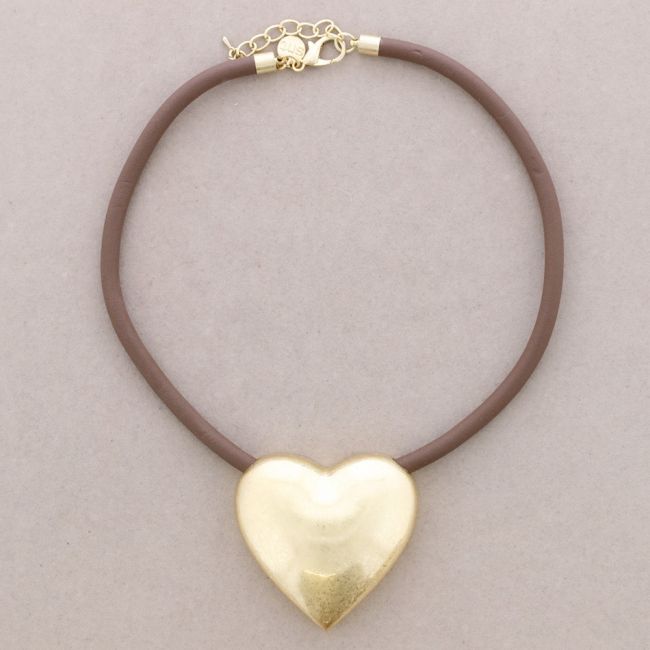 METAL HEART PENDANT CHOKER