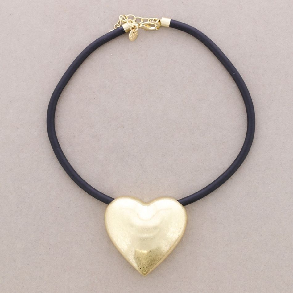 GARGANTILLA COLGANTE CORAZÓN METAL