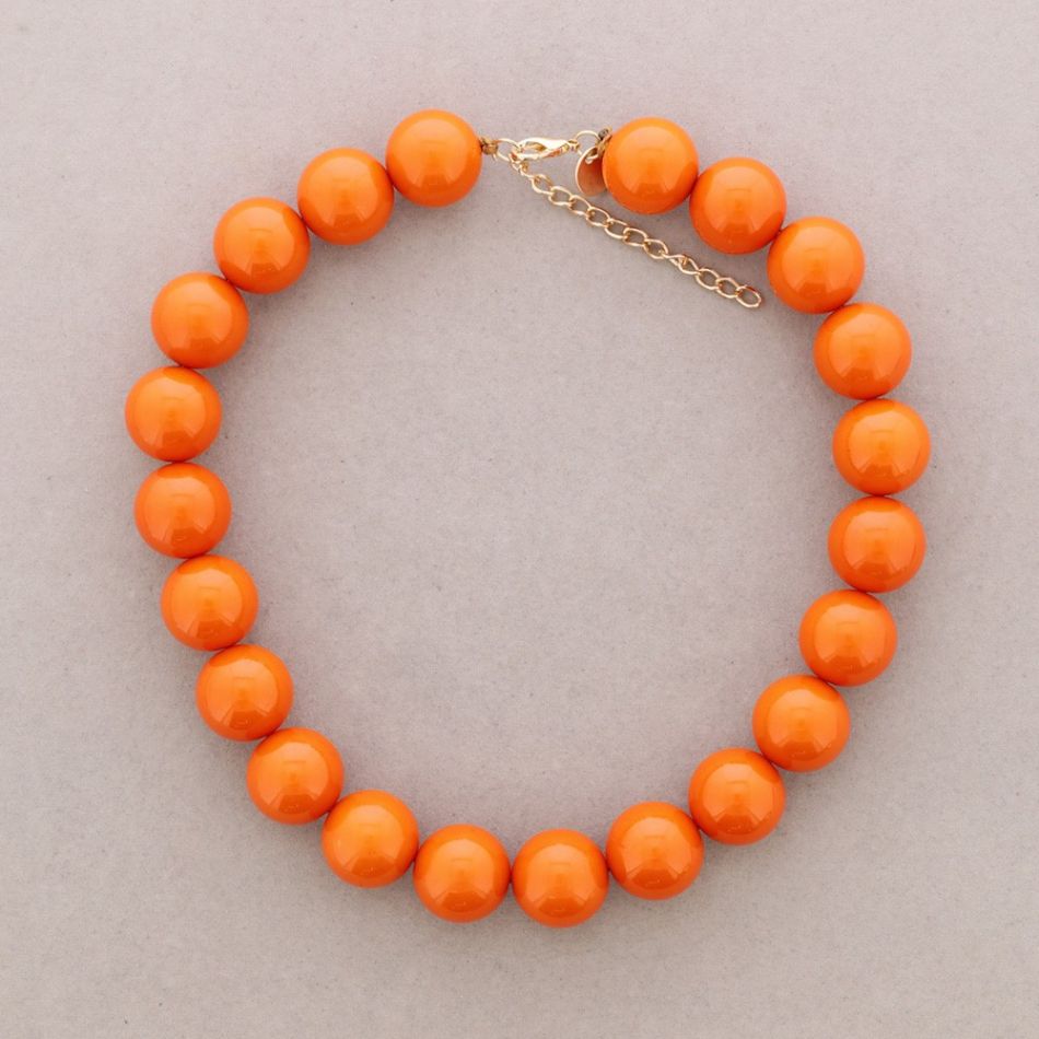RESIN BALL BEADS NECKLACE