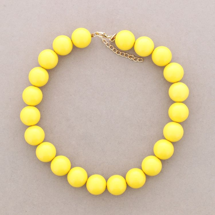 RESIN BALL BEADS NECKLACE