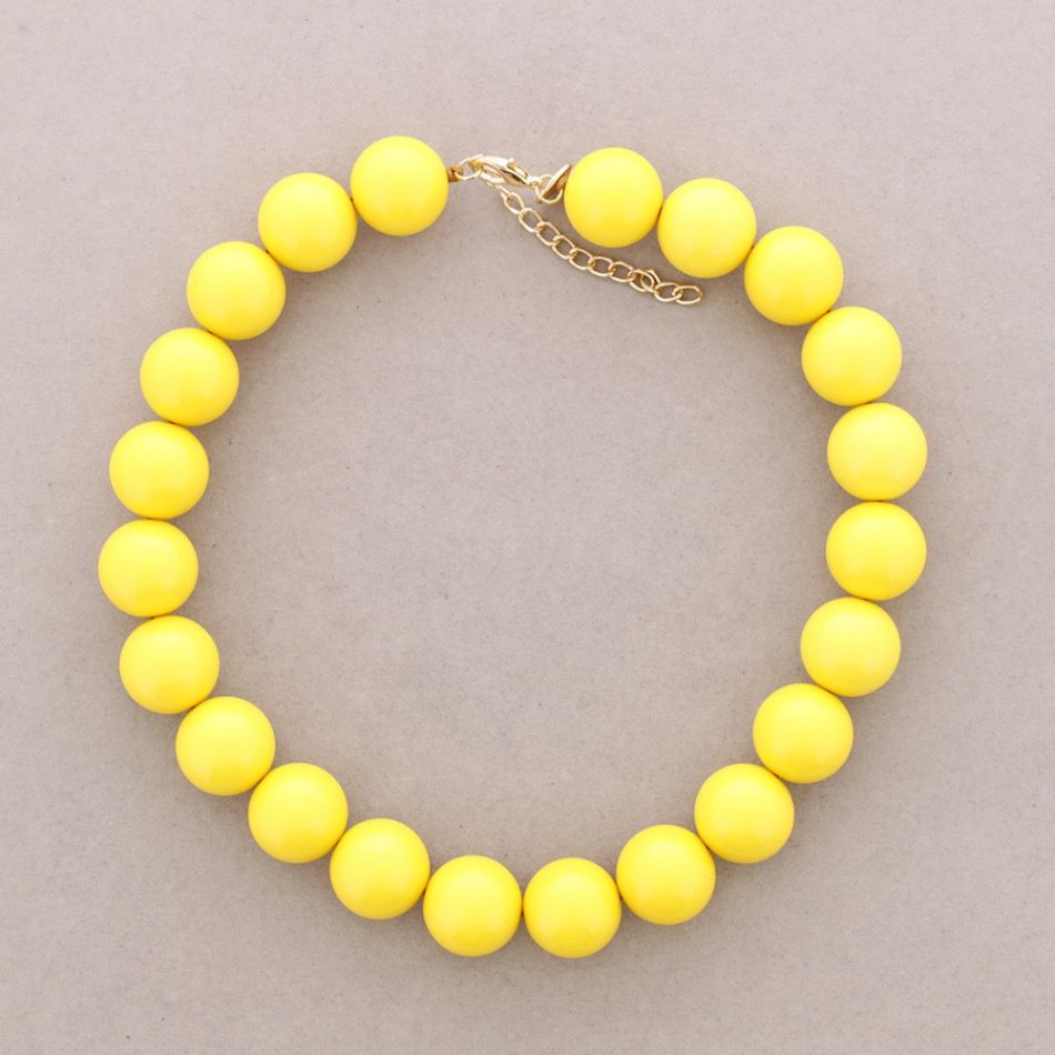 RESIN BALL BEADS NECKLACE