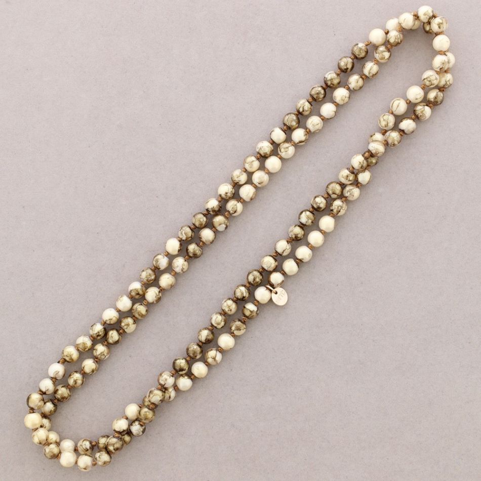 COLLAR LARGO BOLAS NUDOS 1.2M*8MM