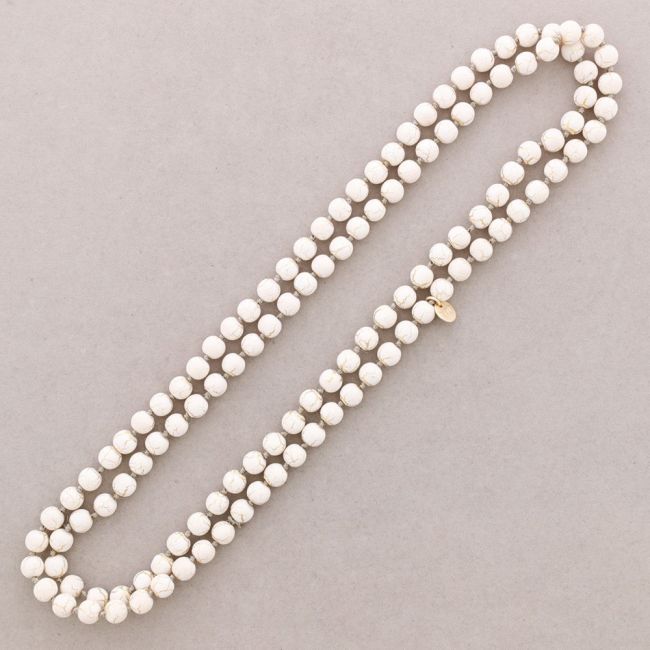 LONG NECKLACE WITH KNOTS BALLS 1.2M*8MM