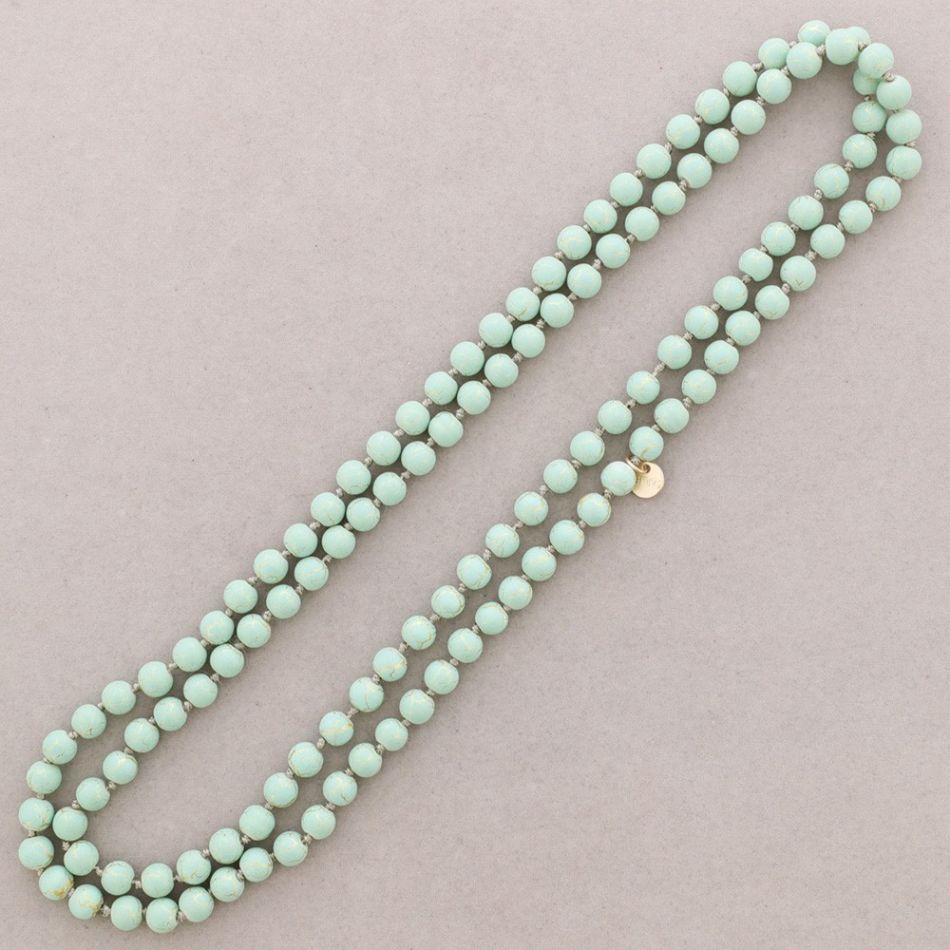 LONG NECKLACE WITH KNOTS BALLS 1.2M*8MM
