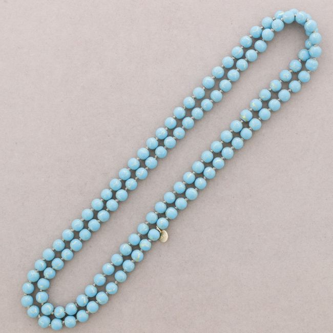 LONG NECKLACE WITH KNOTS BALLS 1.2M*8MM