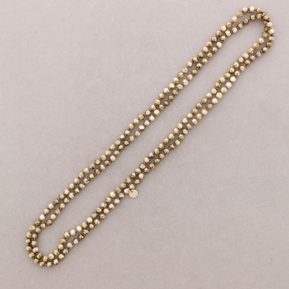 COLLAR LARGO BOLAS NUDO 1.5M*6MM