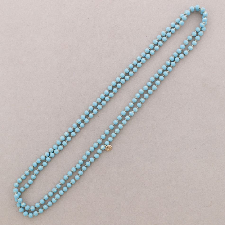 COLLAR LARGO BOLAS NUDO 1.5M*6MM