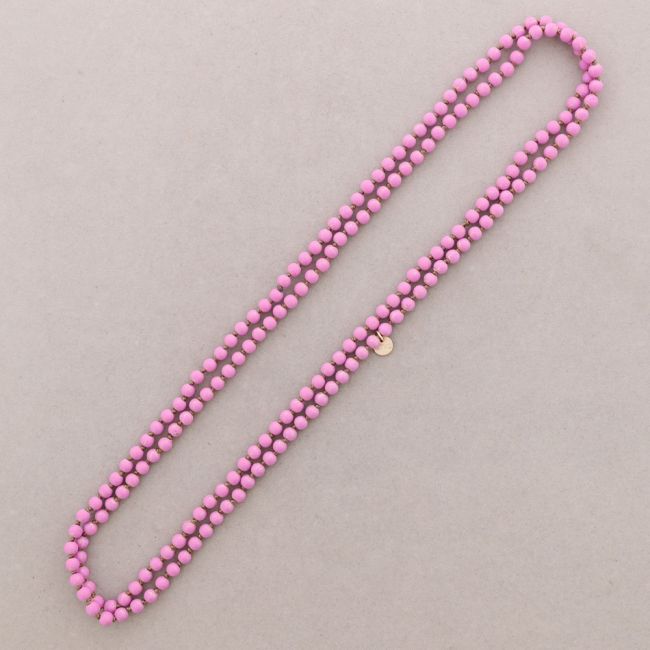 COLLAR LARGO BOLAS NUDO 1.5M*6MM