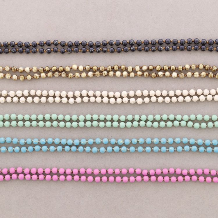 LONG KNOT BEADS NECKLACE 1.5M*6MM 2