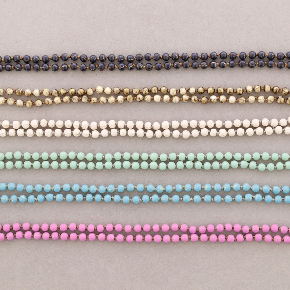 LONG KNOT BEADS NECKLACE 1.5M*6MM